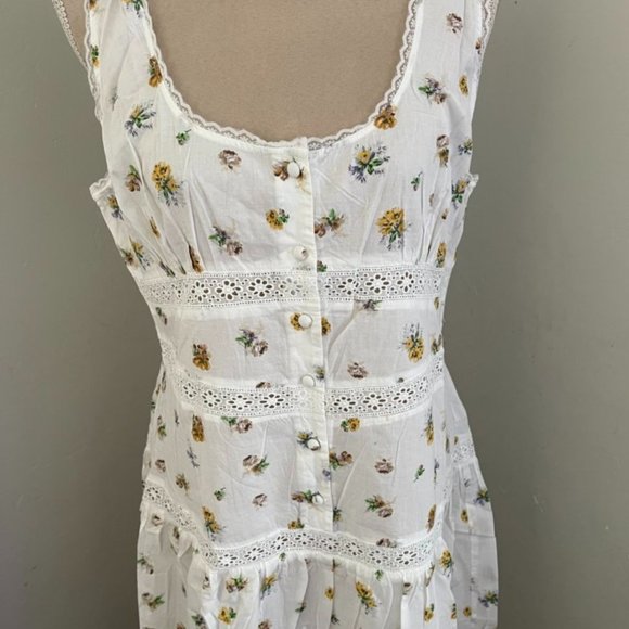 ASOS Design Sleeveless Lace Insert Midi Dress - Picture 3 of 10